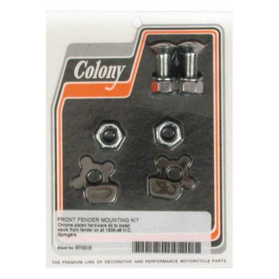989496 - Colony, front fender mount kit. Chrome
