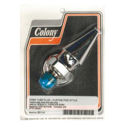 989730 - Colony, Spike fork tube cap bolt kit. Chrome