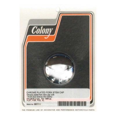 989745 - Colony, fork stem bolt cover FXR/FXD/XL. Chrome