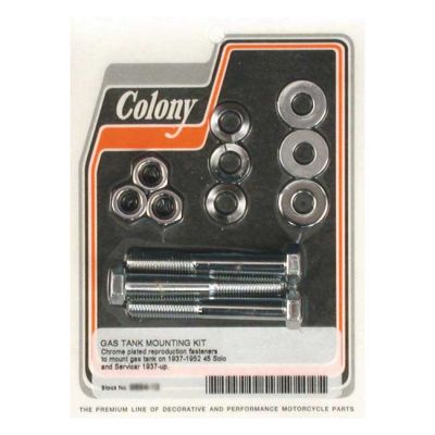 989837 - Colony, oil tank mount kit. Chrome plated
