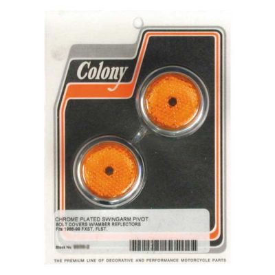 989901 - Colony, swingarm pivot bolt cover set. Amber reflector