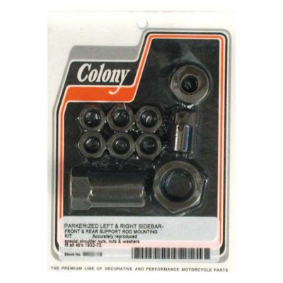 989917 - Colony, floorboard support rod mount kit. Black