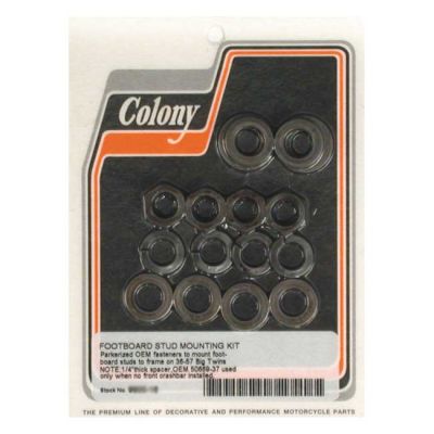 989918 - Colony, floorboard stud mount kit. Black