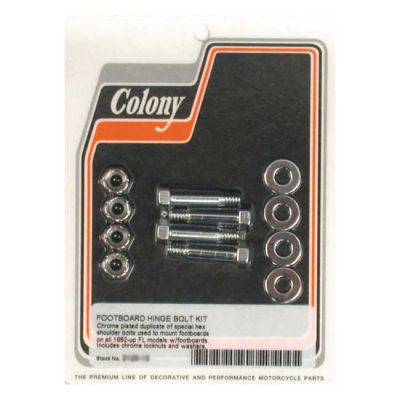 989924 - Colony, rider floorboard hinge bolt mount kit. Hex