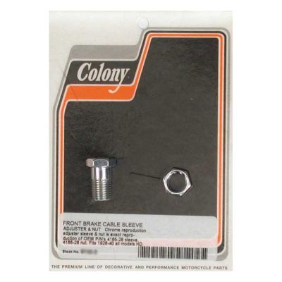 989990 - Colony, front brake cable adjuster. Chrome
