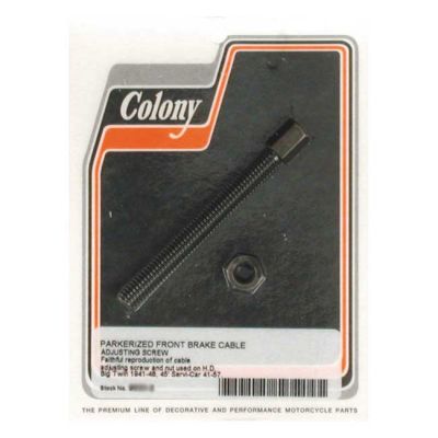 989995 - Colony, front brake cable adjuster. Black parkerized