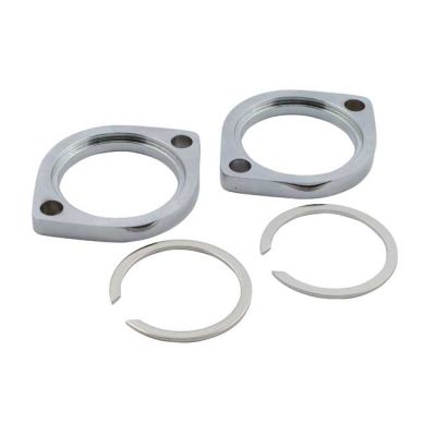 990022 - MCS Exhaust flange and retainer kit. Chrome