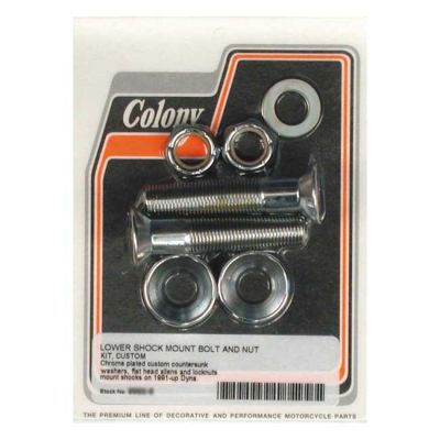 990151 - Colony, lower Dyna shock mount  kit. Chrome