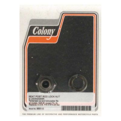 990196 - Colony, seat post rod lock nut kit. Zinc