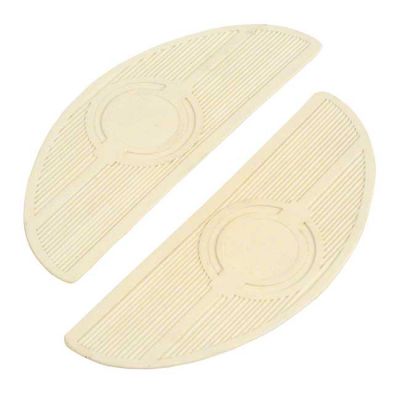 990521 - MCS Oval shaped floorboard pads. Rider. White