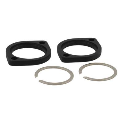 992001 - MCS Exhaust flange and retainer kit. Black