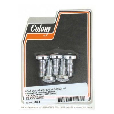 997407 - Colony, front/rear brake rotor bolt kit. Button head torx
