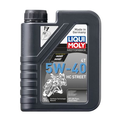 997521 - Liqui Moly, 4T 5W-40 HC Street motor oil. Synthetic. 1 liter