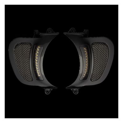 998683 - Custom Dynamics, V2 Road Glide LED Vents inserts. Black