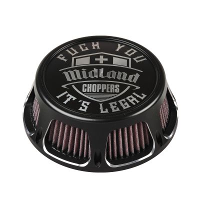 MCP90-64-569S - Midland Choppers Midland Design Luftfilter Fuck You 3D Black Contrast