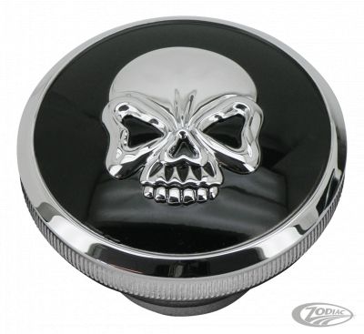 012720 - GZP Skull bk/chrome Gascap 97-e18 vented