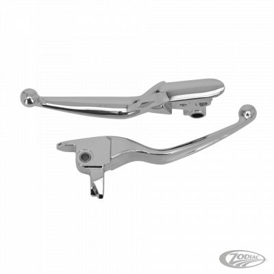 053814 - GZP Chr FLH/T08-16 levers, cable clutch