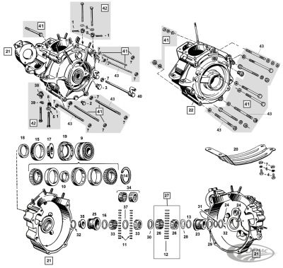 148107 - GZP Retainer R/H Crankcase bearing 58-86