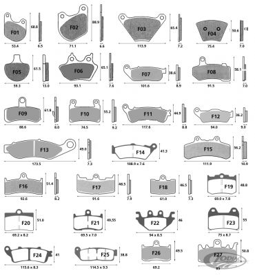 149550 - GZP Brakepads Kevlar XL77-81, FLT80-83