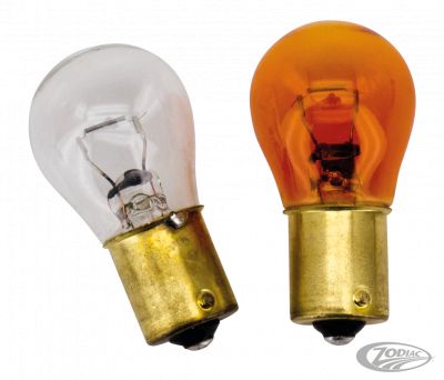 161096 - GZP Amber glass bulb BA15S 1156 socket