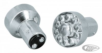 166043 - GZP 10pck LED bulb 12V BAY15D clear dual