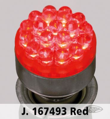 167493 - GZP DUAL CLUSTER 19XLED BULB RED BAY15D