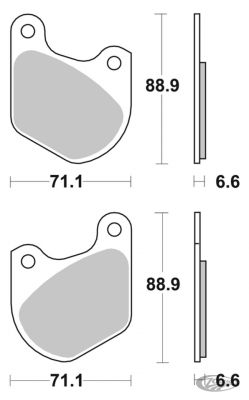 231273 - SBS HF Brake Pads XL77-up