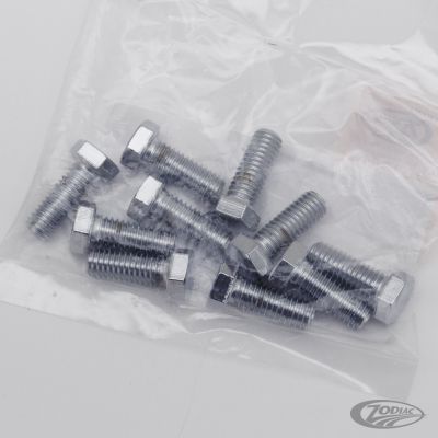 233290 - Midwest 10pck Chrome hex head screws 3/8-16x1