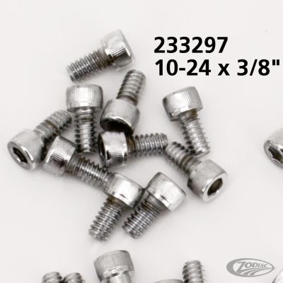 233297 - Midwest 10pck Chrome allen screws 10-24x3/8"