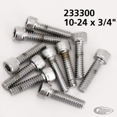 233300 - Midwest 10pck Chrome allen screws 10-24x3/4