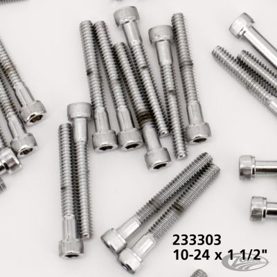 233303 - Midwest 10pck Chrome allen screws 10-24x1-1/2