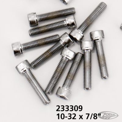 233309 - Midwest 10pck Chrome allen screws 10-32x7/8