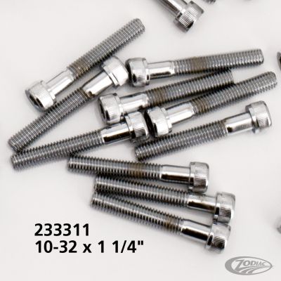 233311 - Midwest 10pck Chrome allen screws 10-32x1-1/4