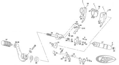 234318 - V-Twin Shifter shaft XL91-03