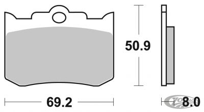 236418 - SBS HS front brake pads PM 125x4R