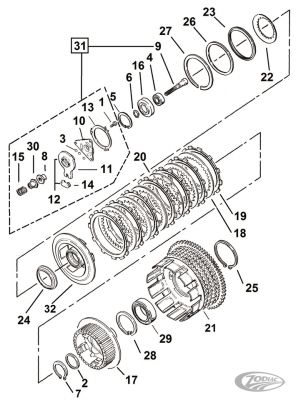 236426 - V-Twin Clutch spring seperator plate XLl84-90