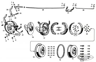 237013 - Samwel springs, brake shoe, set of 2, front and