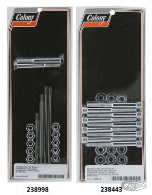 238146 - COLONY Chrome hex crankcase bolt kit BT96-99