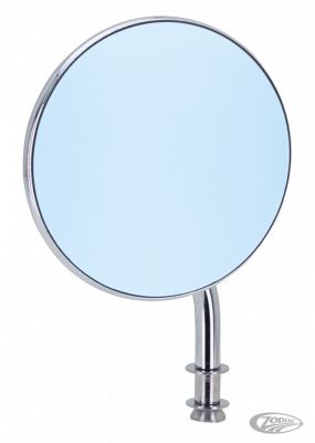 270316 - GZP Blue Glass Round mirror 4" w/4"stem