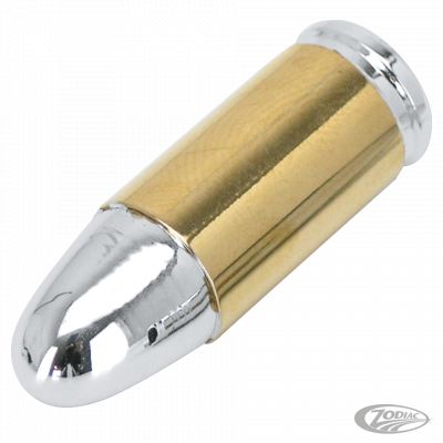 282007 - GZP Gold/Chrome bullet valve stem cover