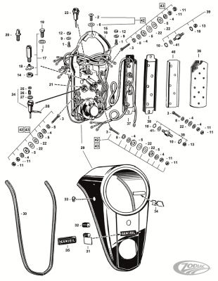 339006 - GZP Dash mounting bolt H-D FL