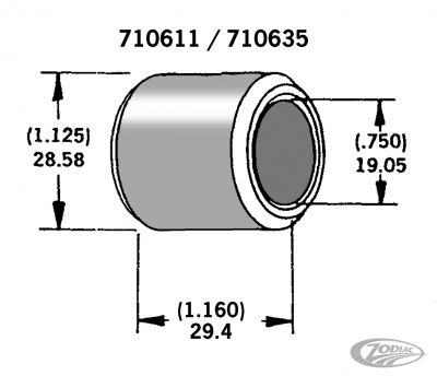 710621 - Bender Cycle Axle spacer chrome plated #43358-83A