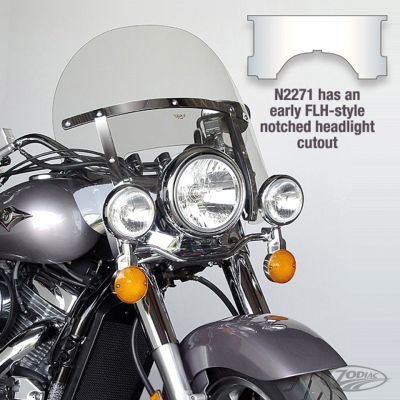 710695 - National Cycle Chopped heavy duty Windshield kit FLH
