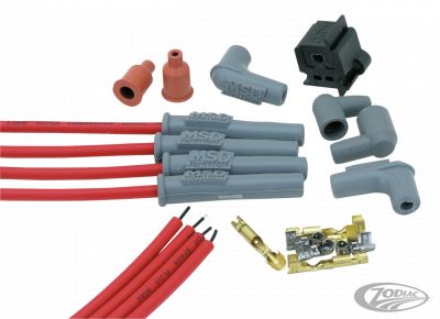 711833 - MSD Super Conduct plug wires (nitro) Red