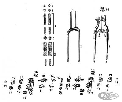 720000 - Samwel Front fork set complete BT36-45 black