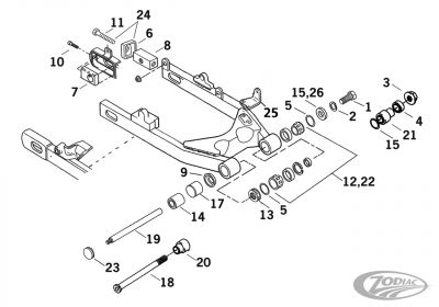 723043 - GZP GHDP SPACER, LH, SWINGARM FXD SER