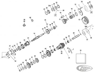 731707 - V-Twin Countershaft 3&4th cluster gear