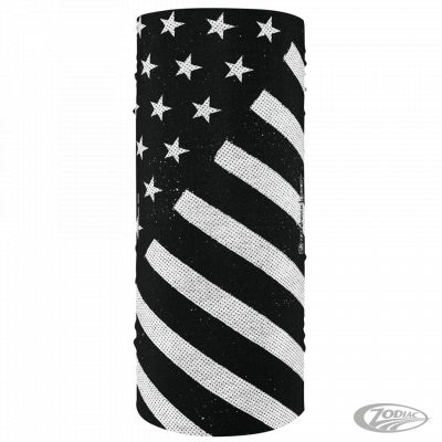 734493 - ZANHEADGEAR Zan Motley Tube Polyester B&W USA Flag