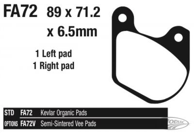 734736 - EBC-V Brake pads XL/FLT 44099-77