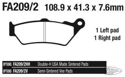 734755 - EBC-V FR XG16-20 Scout 17-up brake pads